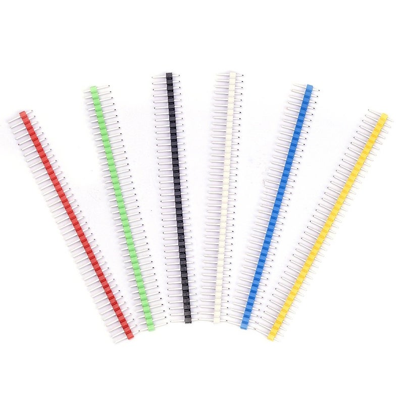 Cylewet 30Pcs 40 pin Breakable Pin Header 2.54mm Single Row Male Header Connector Kit PCB Pin Strip for Arduino (Pack of 30) CYT1006 - Image 2